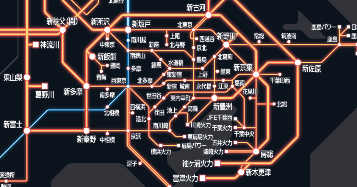 電力系統マップ — Electrical Grid Map